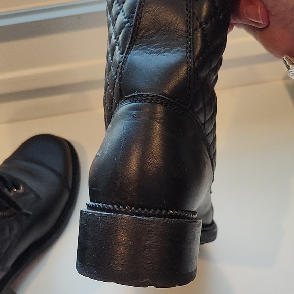 Chanel Quilted Lace-Up Boots, Size 39.5 - Picture 16 of 16